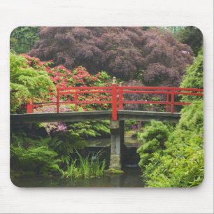Herzbrücke mit blühenden Rhododendren, Mousepad