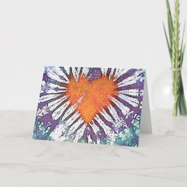 Herzburst Feiertagskarte (Vorderseite)