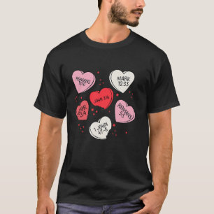 Herzchen Süßigkeiten mit Bibelversen Christlich Va T-Shirt