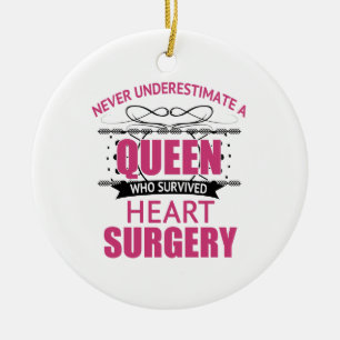 Herzchirurgie-Erholung für Frauen Keramik Ornament