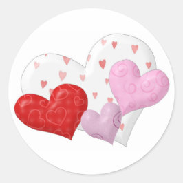 Herzcluster Runder Aufkleber