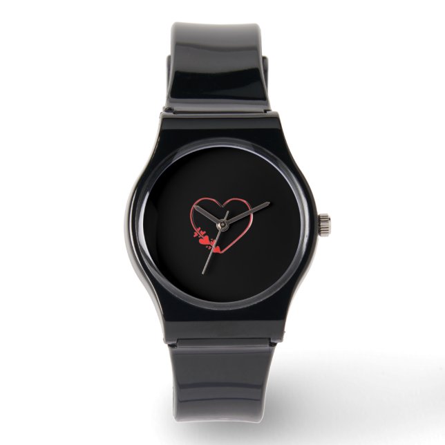 Herzdesign Armbanduhr (Vorderseite)