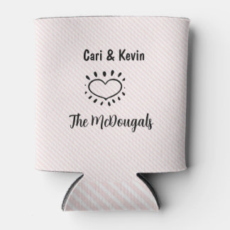 Herzdesign-Gastgeschenk Hochzeit Dosenkühler