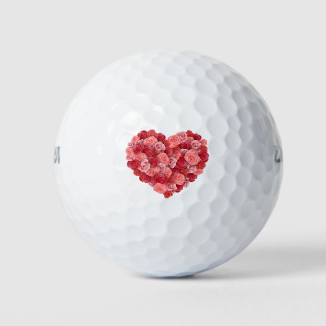 Herzdesign Golfball (Vorderseite)