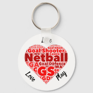 Herzdesign GS Inspiration Netball Schlüsselanhänger