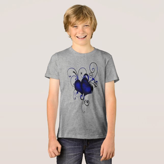 Herzdesign Kunst für Mode Tri-Blend Shirt (Vorderseite voll)