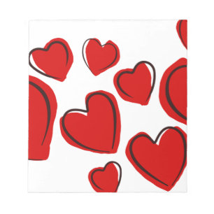 Herzdesign Notizblock