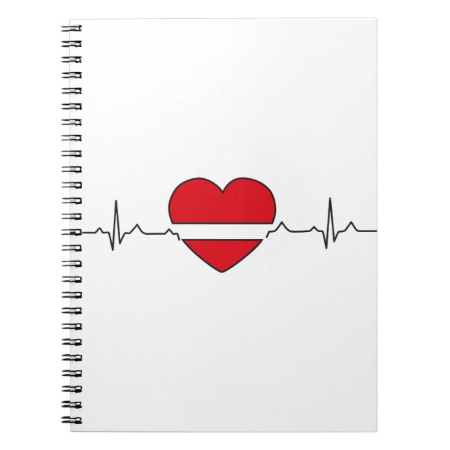 Herzdesign Notizblock (Vorderseite)