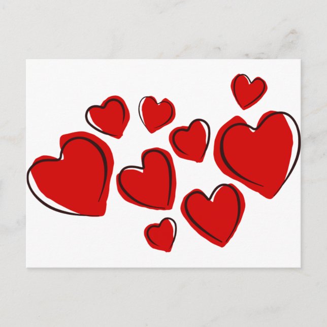 Herzdesign Postkarte (Vorderseite)