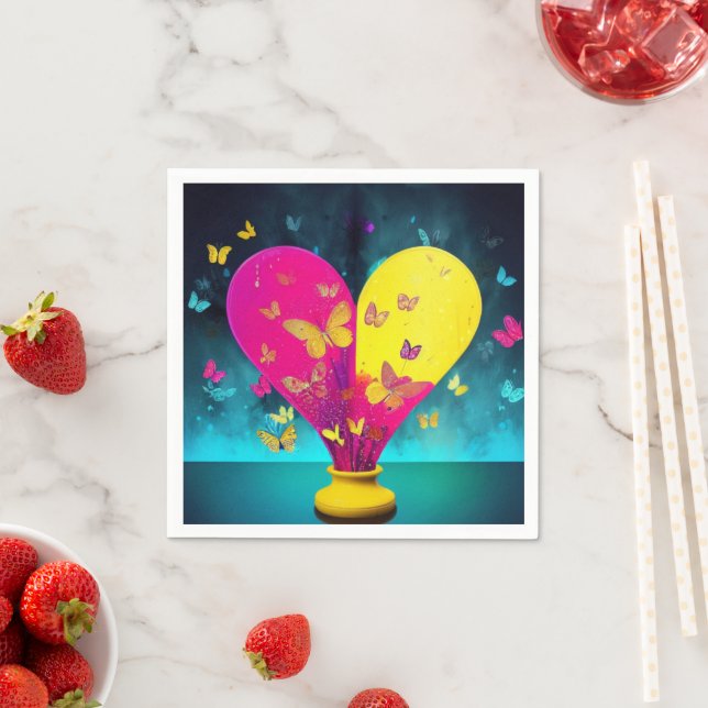 Herzdesign Serviette (Beispiel)