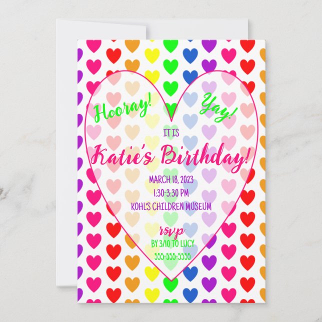 Herzeinladung Einladung (Vorderseite)