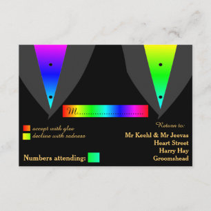 Herzen Aglow mit Stolz-homosexuellem Hochzeit UAWG RSVP Karte