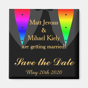 Herzen Aglow mit Stolz homosexuellem Wedding Save Magnet