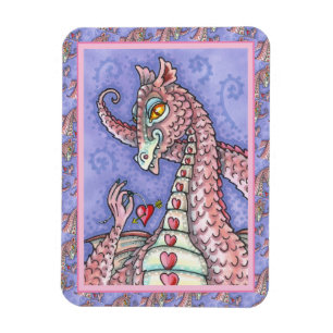 HERZEN AUF EINEM ZEICHENGRUPPEN-DRAGON-VALENTIN, F MAGNET