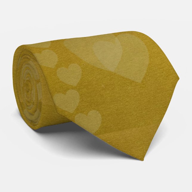 Herzen aus Gold, die Krawatte Wedding sind (Gerollt)