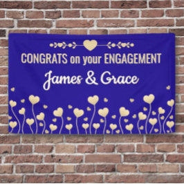 Herzen! Banner für benutzerdefinierte Verlobung Gl