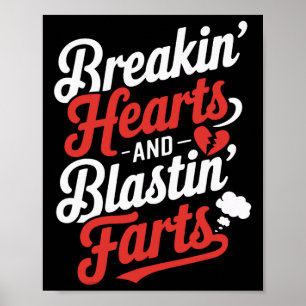 Herzen brechen und Furze prusten Valentinstag Lust Poster