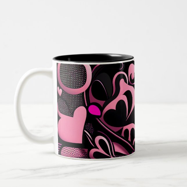 Herzen der Liebe 11 Zweifarbige Tasse (Links)
