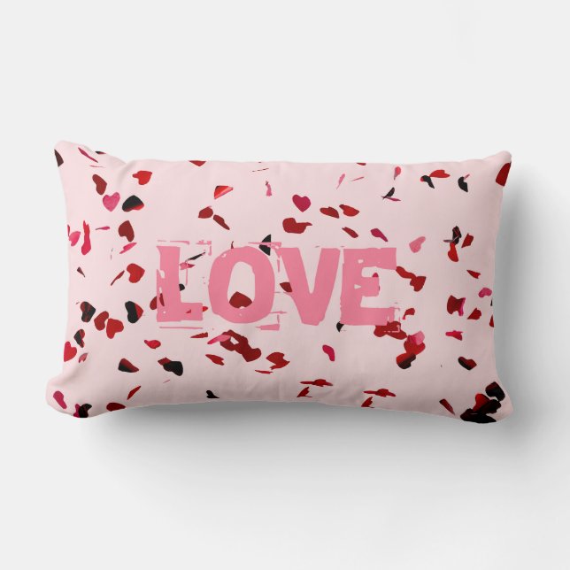 Herzen der Liebe Lendenkissen (Vorderseite)