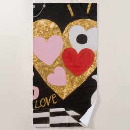 Herzen der Liebe Strandtuch