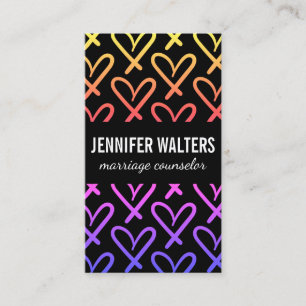 Herzen   Farblich Visitenkarte