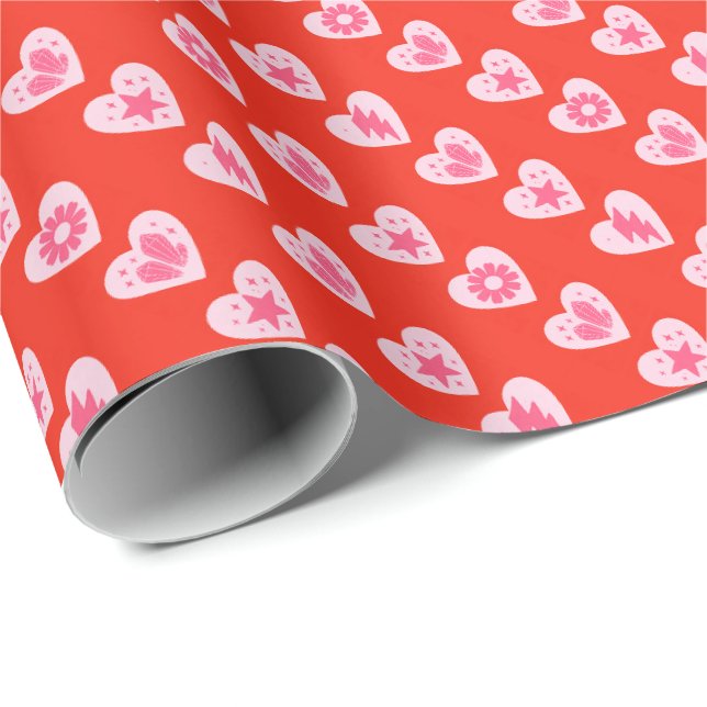 Herzen Geschenkpapier (Rolleneckpunkt)
