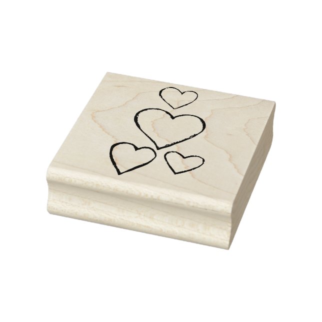 Herzen Gummistempel (Stempel)