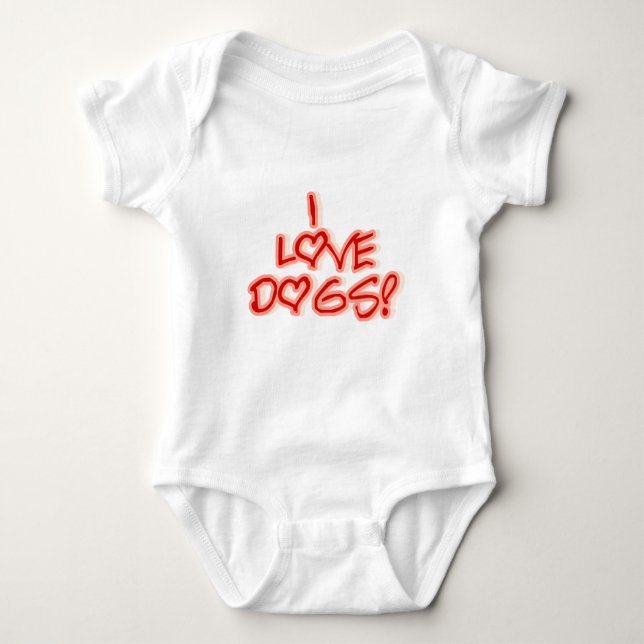 Herzen I Liebe Hunde Hemden und Geschenke Baby Strampler (Vorderseite)