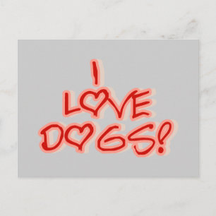 Herzen I Liebe Hunde Hemden und Geschenke Postkarte