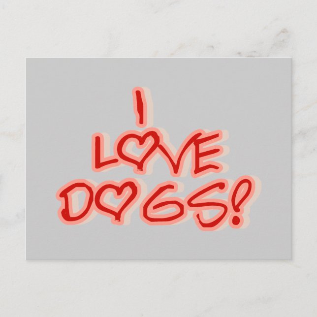 Herzen I Liebe Hunde Hemden und Geschenke Postkarte (Vorderseite)