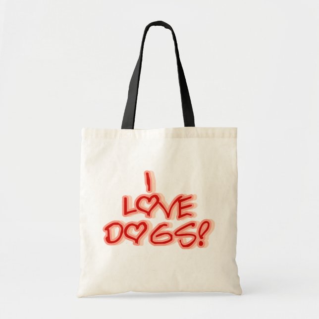 Herzen I Liebe Hunde Hemden und Geschenke Tragetasche (Vorne)