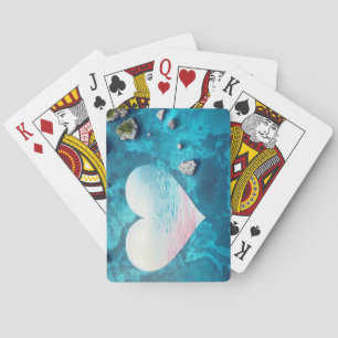 Herzen im Ozean spielen Karten Spielkarten