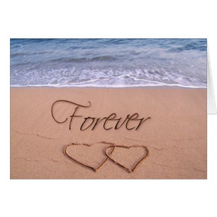 Herzen im Sand für immer