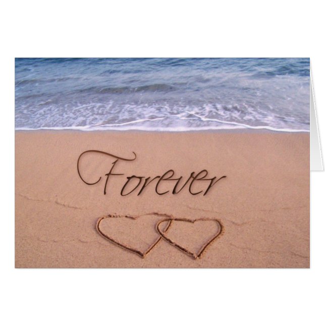 Herzen im Sand für immer (Vorderseite (Horizontal))