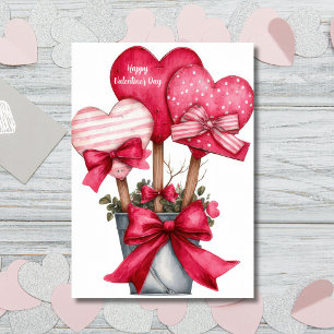 Herzen im Topf Valentinstagskarte Karte