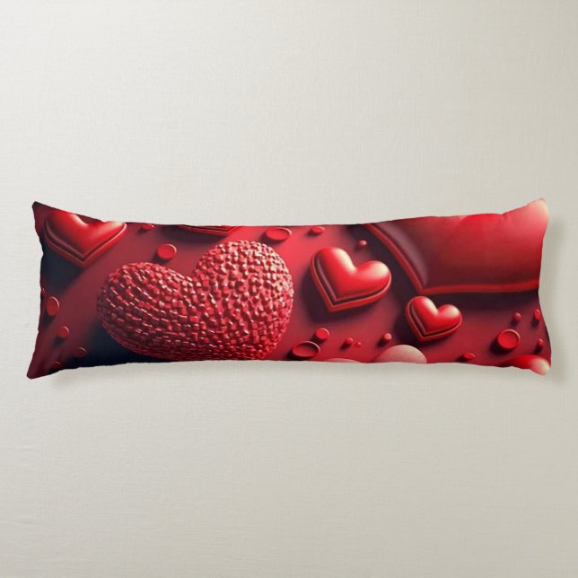Herzen in 3D Seitenschläferkissen (Vorderseite)