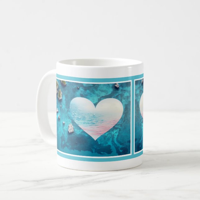 Herzen in der Tasse des Ozeans (Vorderseite Links)