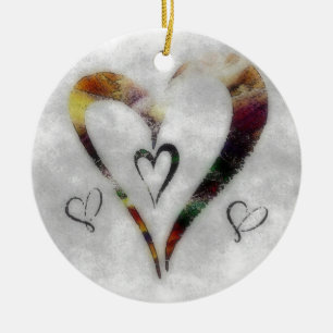 Herzen Keramikornament