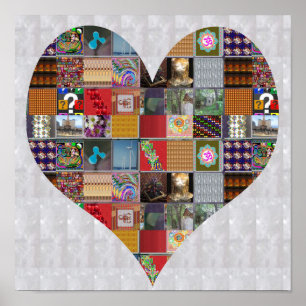 HERZEN Künstlerische Collage Segen LOWprice NVN521 Poster