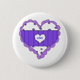 Herzen lieben lila Kinderkram Button