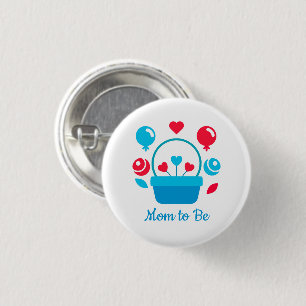 Herzen, Luftballons und Herz-Korb Button