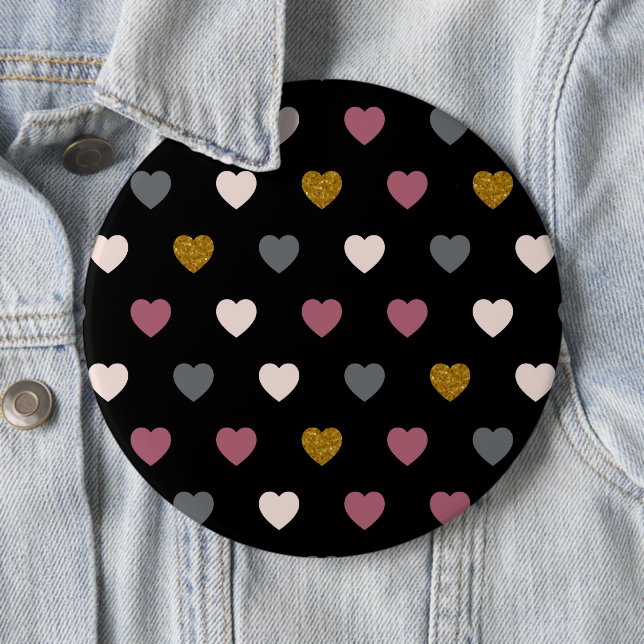 Herzen Muster 30 Button (Beispiel)