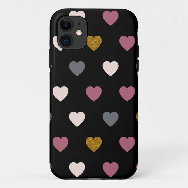 Herzen Muster 30 Case-Mate iPhone Hülle (Rückseite)
