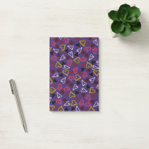Herzen Muster 32 Post-it Klebezettel