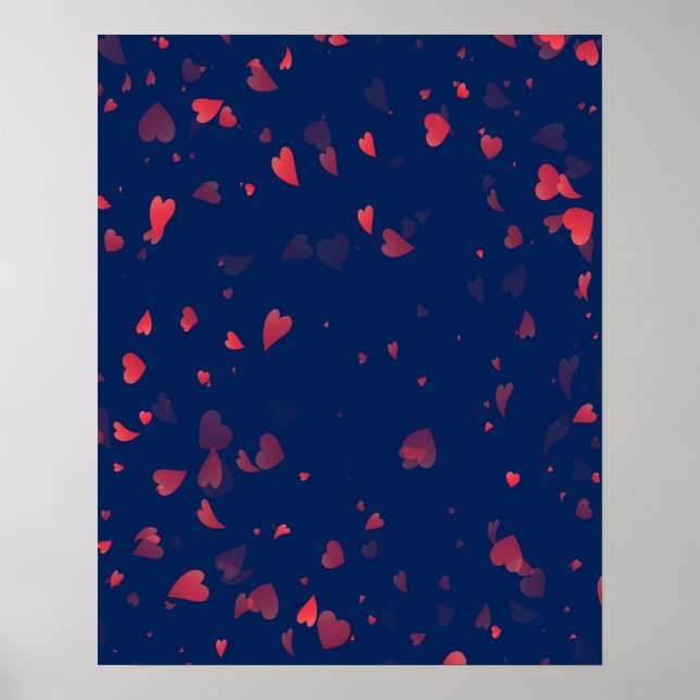 Herzen Muster 40 Poster (Vorne)