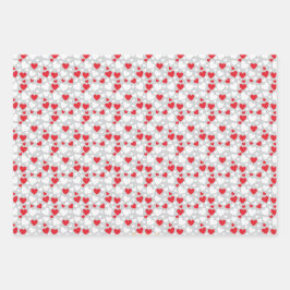 Herzen Muster individuelle Hintergründe Geschenkpa Geschenkpapier Set