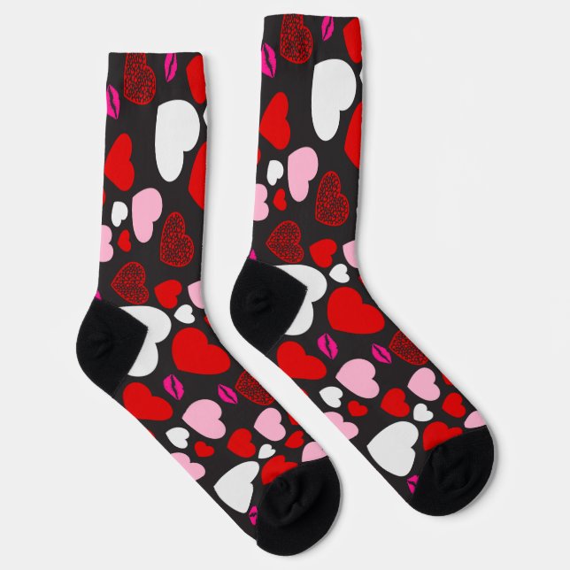 Herzen-Muster Socken (Rechts)