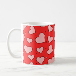 Herzen Nahtloses Muster  Kaffeetasse