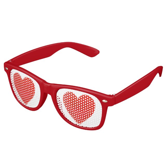 HERZEN PARTYBRILLE (Schrägansicht)