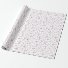 Herzen, Ribbons und Wirbel Geschenkpapier